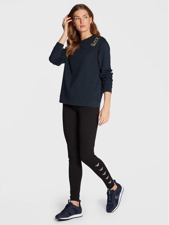 Felpa 6LTM06 TJCQZ 1554 Blu scuro Regular Fit