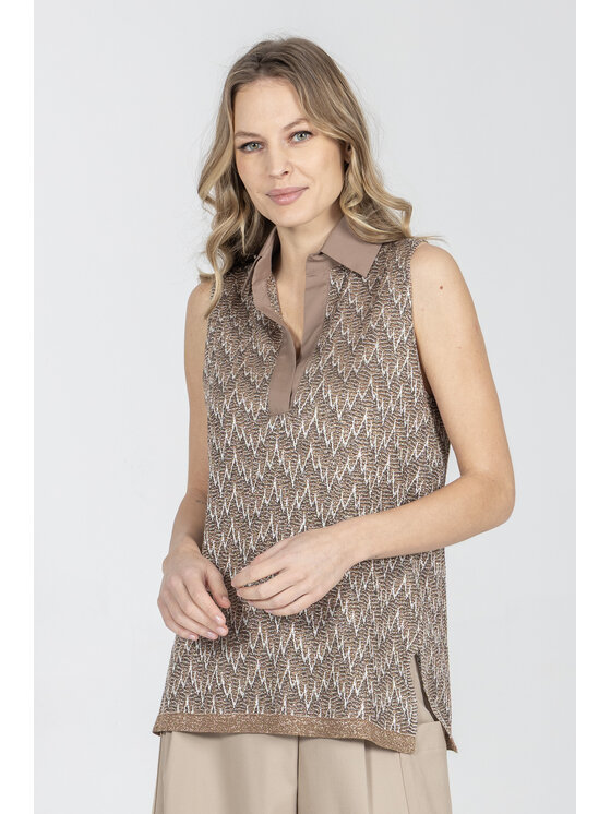 Deni Cler Milano Deni Cler Milano Sweter T-DC-S220-F2-20-71-1 Beżowy Regular Fit