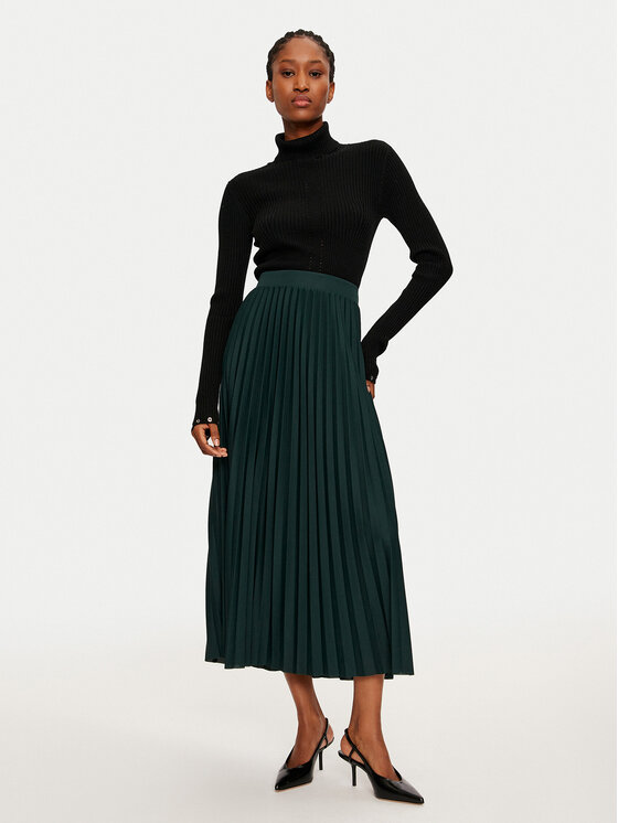 ONLY ONLY Fustă plisată 15277887 Verde Regular Fit