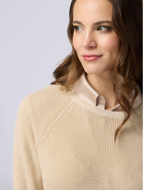 Oltre Oltre Cardigan M064J004790N002 Écru Regular Fit