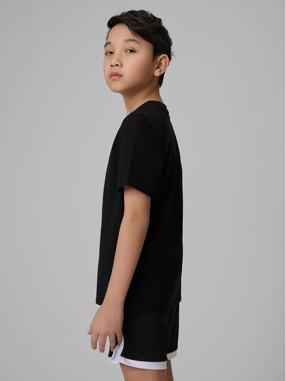 4F 4F T-Shirt BASIC+ Czarny Regular Fit