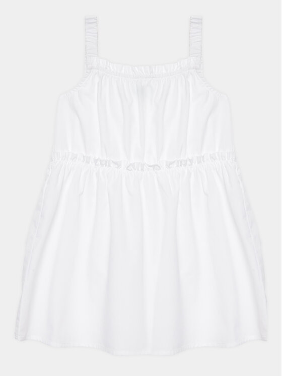 United Colors Of Benetton United Colors Of Benetton Vsakodnevna obleka 4EW7GV00T Bela Regular Fit