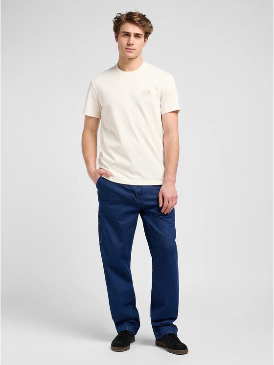 Lee Lee T-Shirt WW ESSENTIAL Biały Comfort Fit