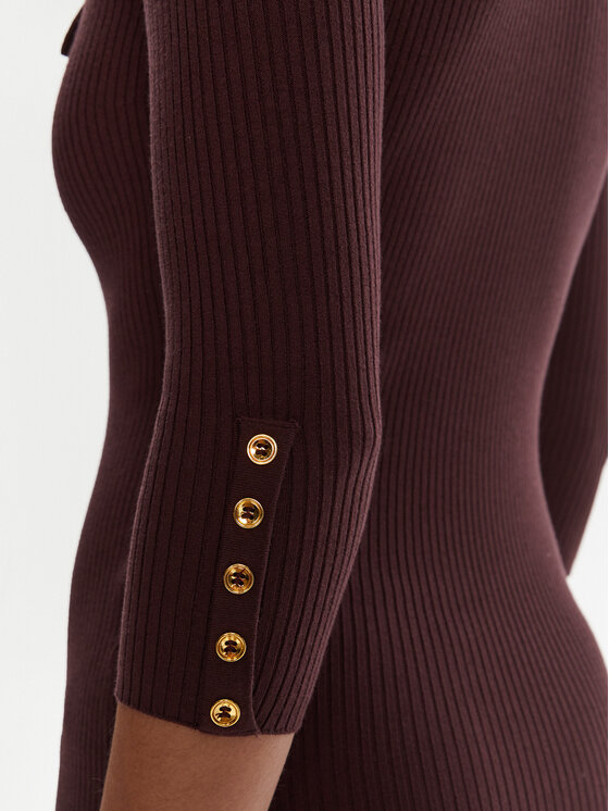 Elisabetta Franchi Elisabetta Franchi Džemper haljina AM-23B-56E2-V390 Tamnocrvena Slim Fit