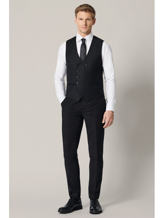 Lancerto Lancerto Kamizelka Boria KA073126000010 Czarny Regular Fit