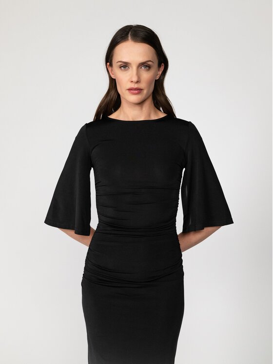 Nudyess Nudyess Sukienka codzienna Alshain Maxi Czarny Regular Fit