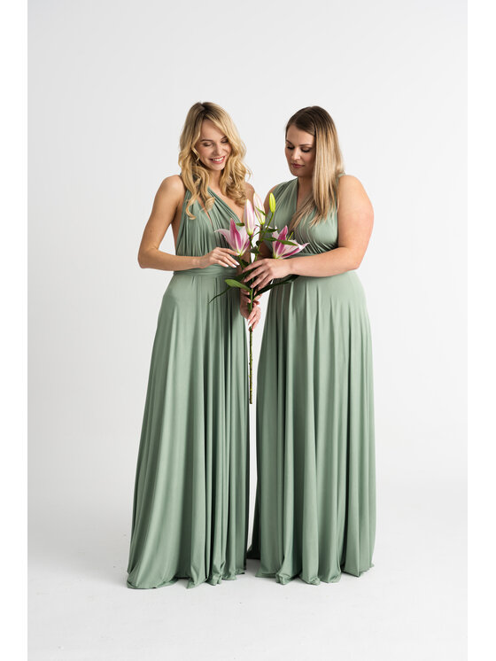ROSE AVENUE ROSE AVENUE Sukienka wieczorowa MULTIWAY Zielony Long Fit