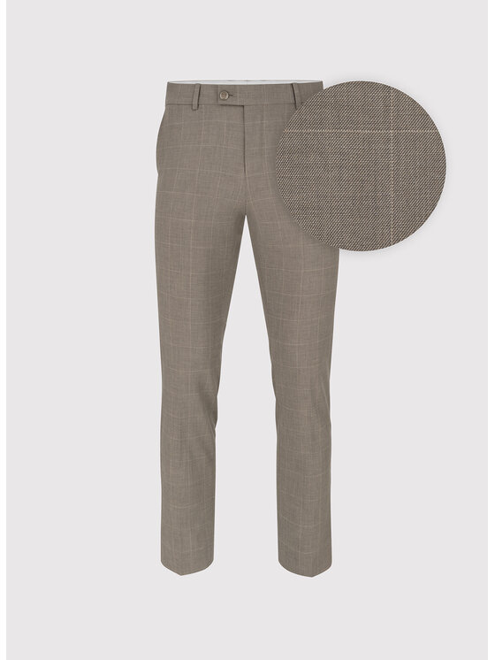 Pako Lorente Pako Lorente Spodnie garniturowe P26WF-6G-009 Beżowy Slim Fit