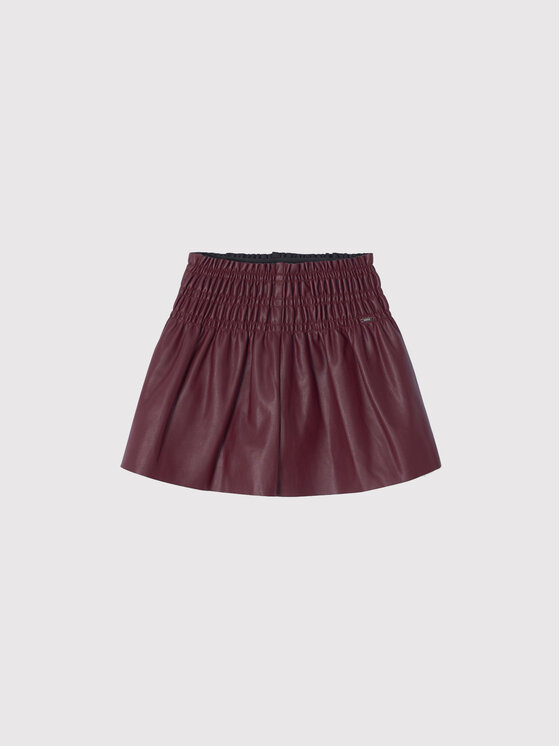 Mayoral Mayoral Shorts aus Kunstleder 4950 Dunkelrot Relaxed Fit