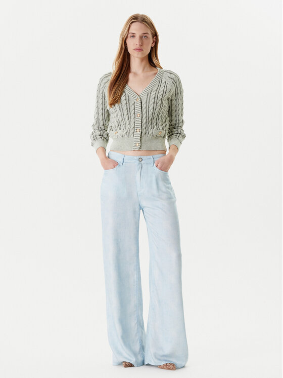 Guess Guess Kardigan W5YR15 Z3OU0 Zielony Regular Fit