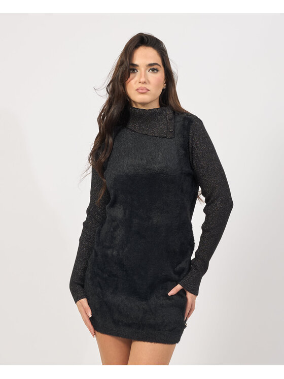 Yes Zee Yes Zee Vestito da giorno A026-IS00 Nero Regular Fit