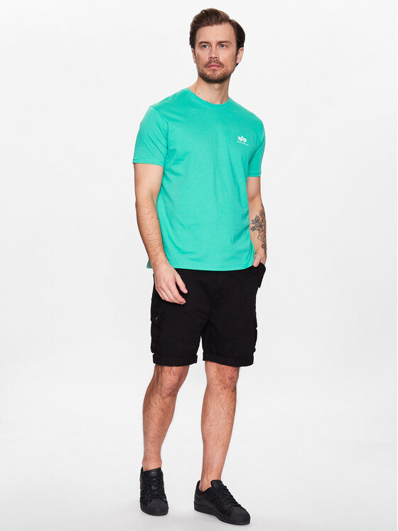 Alpha Industries Alpha Industries T-Shirt Basic T Small Logo 188505 Zielony Regular Fit