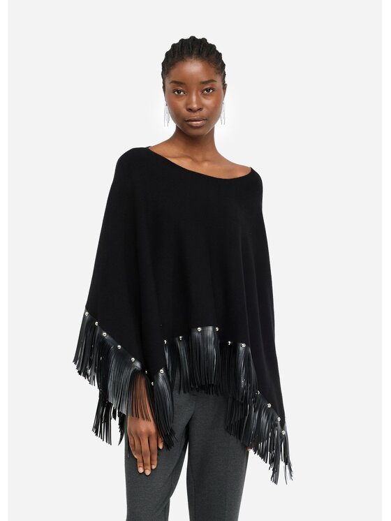 Liu Jo Liu Jo Poncho 2F5053M030022222 Nero Regular Fit