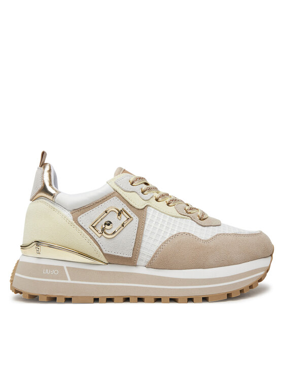 Scarpe Donna LIU JO Sneakers Platform Maxi Wonder 01 In Suede E Mesh Con Inserto Pitonato Light Blue