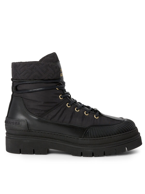 Tommy Hilfiger Tommy Hilfiger Schnürstiefeletten Th Monogram Outdoor Boot FW0FW07502 Schwarz