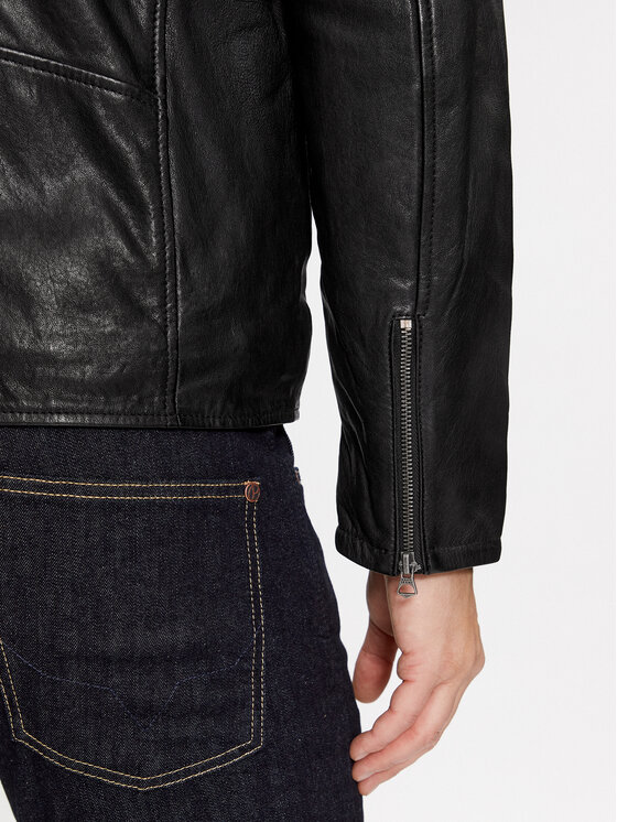 Pepe Jeans Pepe Jeans Шкіряна куртка Valen PM402881 Чорний Regular Fit