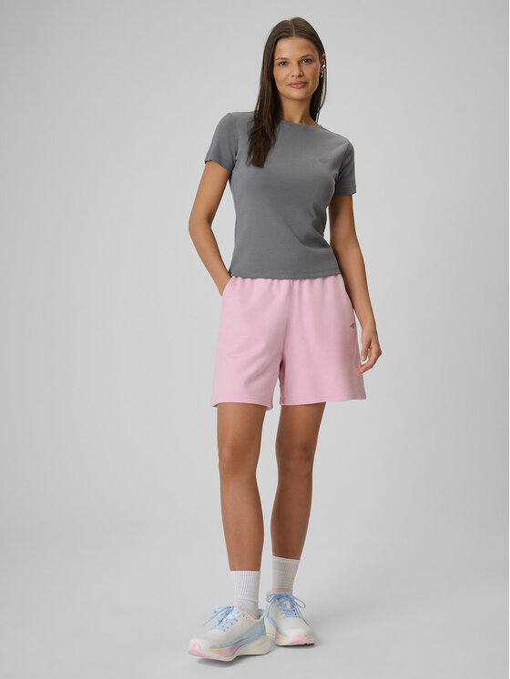 4F 4F T-Shirt BASIC+ Szary Slim Fit