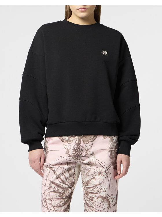PHILIPP PLEIN PHILIPP PLEIN Bluza 26331 Czarny Regular Fit