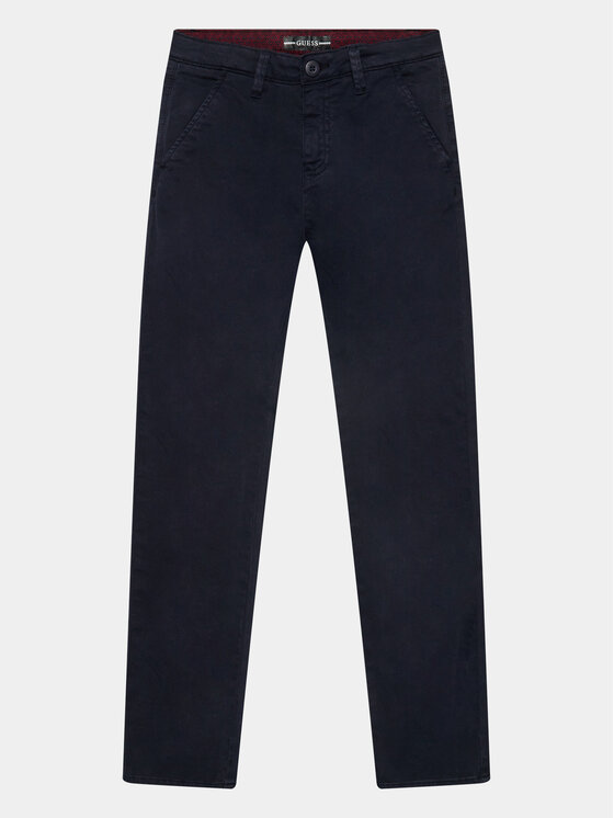 Guess Chino nohavice L3BB00 WFPMA Tmavomodrá Regular Fit
