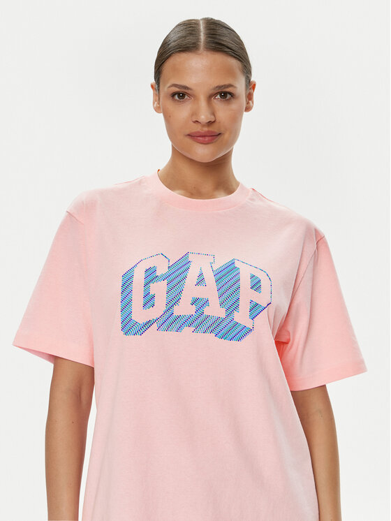 Gap Gap T-shirt 664011-00 Ružičasta Regular Fit