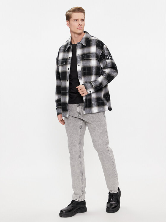 Calvin Klein Jeans Calvin Klein Jeans Košile Check Shirt J30J324611 Černá Regular Fit