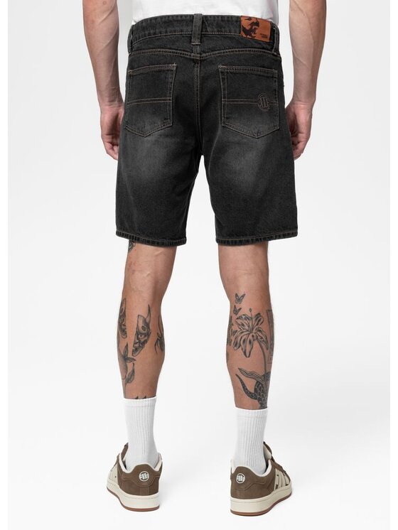 PITBULL PITBULL Szorty jeansowe BAYSIDE Czarny Regular Fit