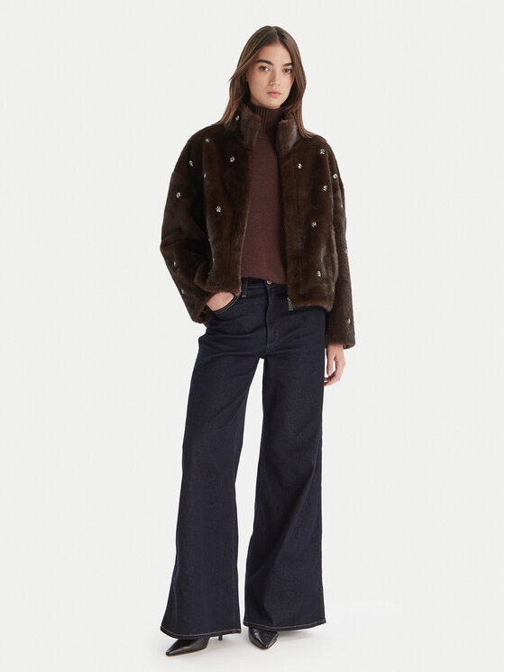 ViCOLO ViCOLO Krzno TF0047 Rjava Regular Fit