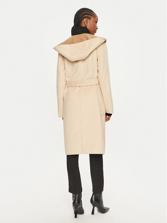 MICHAEL Michael Kors MICHAEL Michael Kors Palton de lână 77B6510M22 Bej Regular Fit
