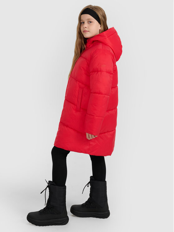 4F 4F Kurtka puchowa OUTERWEAR Czerwony Regular Fit