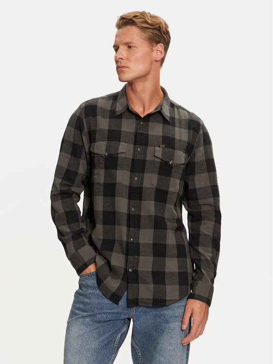 Lee Lee Сорочка Clean Western 112355745 Сірий Regular Fit