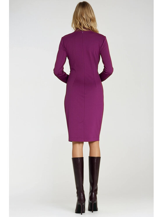 NIFE NIFE Elegantní šaty S276 Fialová Bodycon Fit