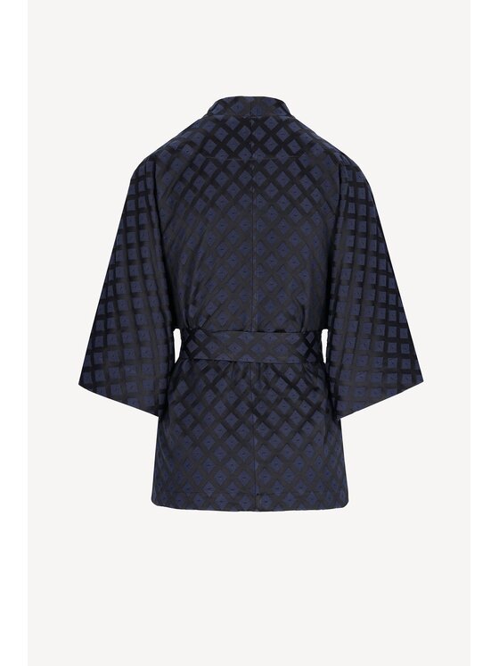Castellani Castellani Kimono Flavia Granatowy Regular Fit
