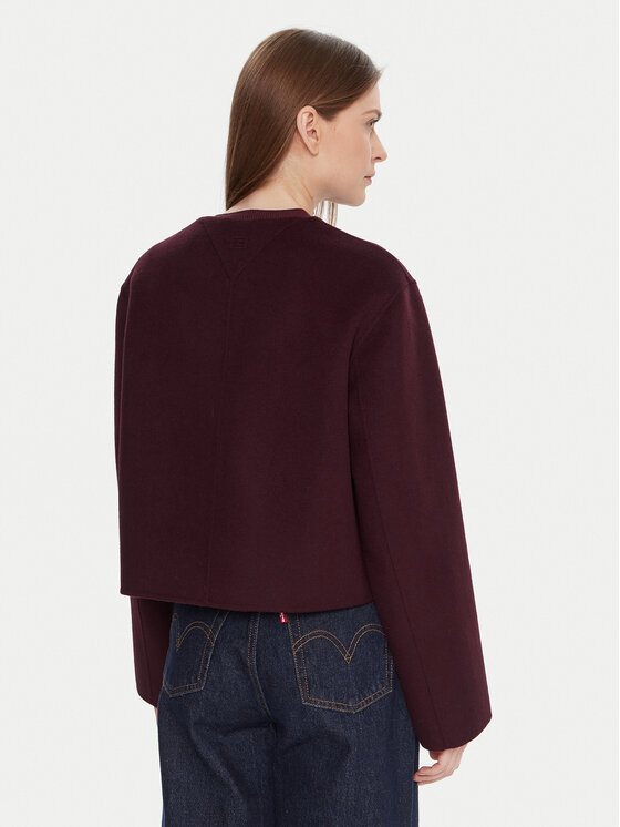 Tommy Hilfiger Tommy Hilfiger Преходно яке WW0WW47446 Бордо Regular Fit