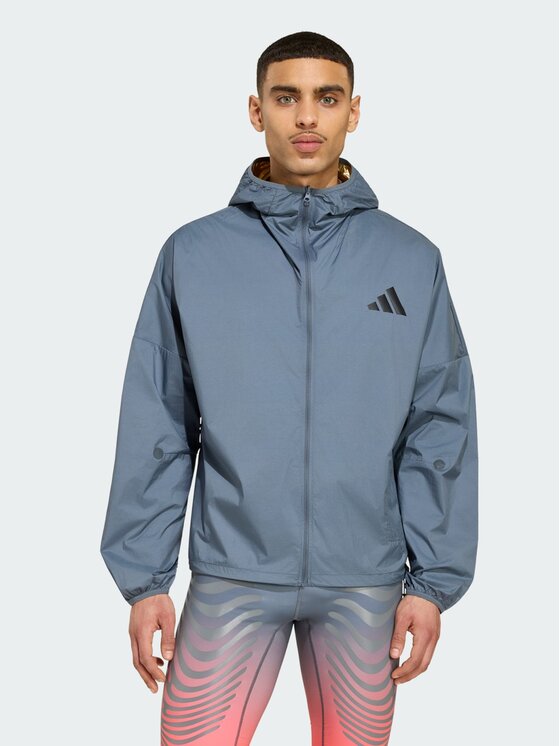 adidas adidas Kurtka do biegania 168107 Szary Loose Fit