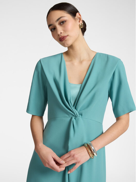 Elena Mirò Elena Mirò Sukienka koktajlowa 7006P000313N0B5 Turkusowy Regular Fit