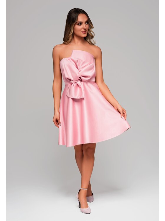 Ombre Ombre Sukienka koktajlowa LA-OM-DLR122 Różowy Regular Fit