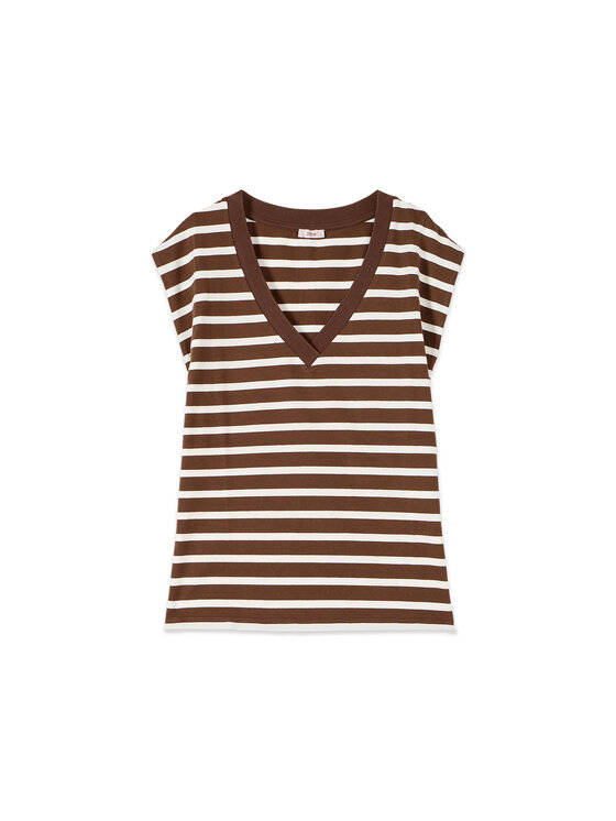 Oltre Oltre T-shirt G01QJ004717N0V2 Marrone Regular Fit