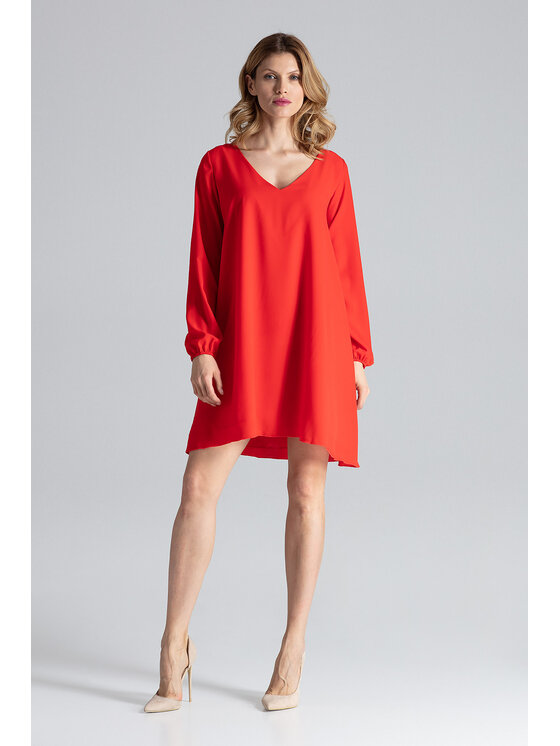 FIGL FIGL Sukienka M566 Czerwony Regular Fit