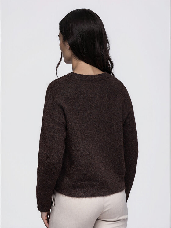Ombre Ombre Svetr OW-SW-E0064 Hnědá Relaxed Fit