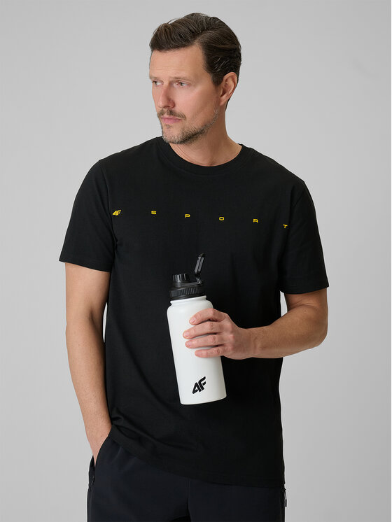 4F 4F T-Shirt CITY Czarny Regular Fit