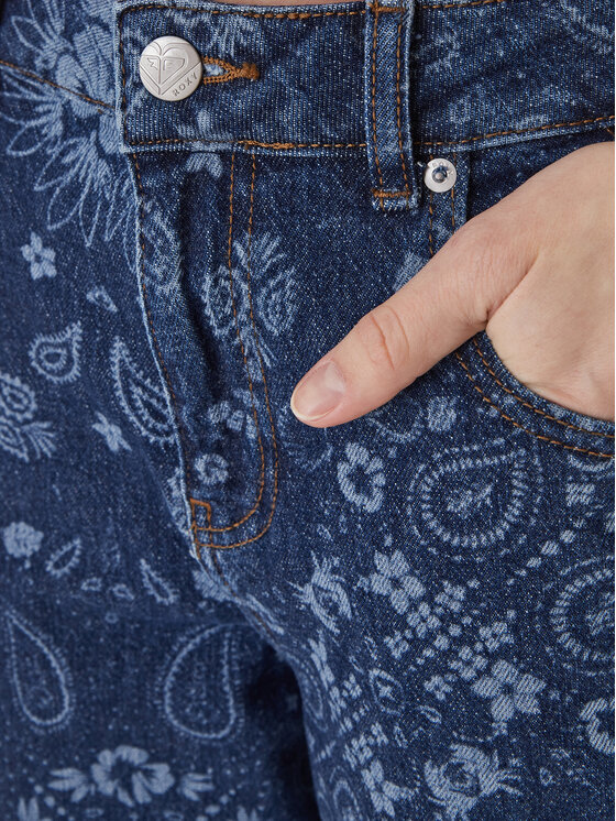 Roxy Roxy Jeans hlače Boogie Night ERJDP03332 Modra Wide Leg