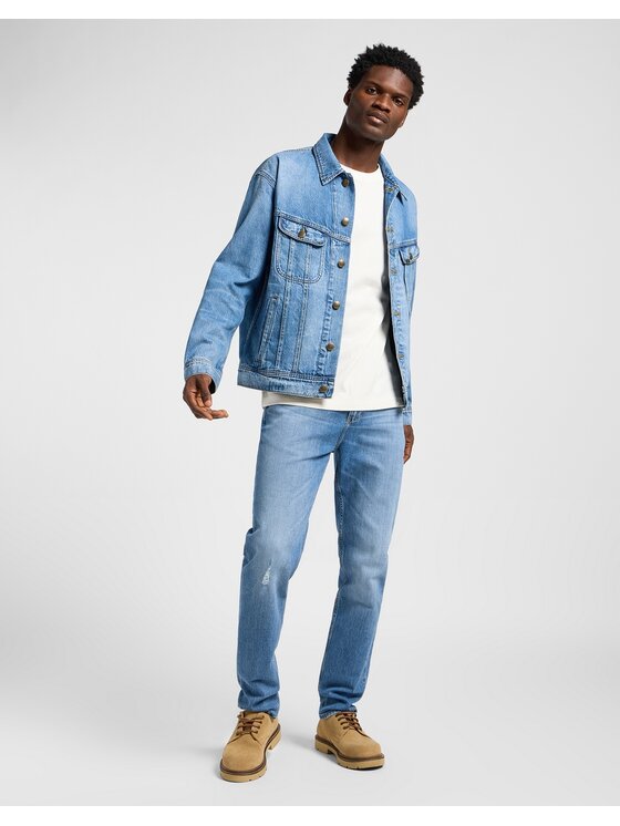 Lee Lee Kurtka jeansowa 112364153 Niebieski Relaxed Fit