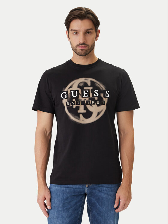Guess Tricou M6GI09 K2989 Negru Regular Fit