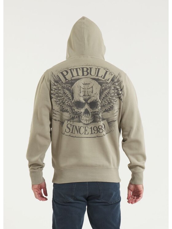 PITBULL PITBULL Bluza Washed BITE ME Szary Regular Fit