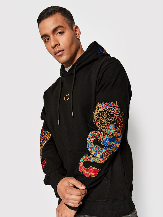 Criminal Damage Criminal Damage Суитшърт Gold Dragon GDHWB21 Черен Oversize
