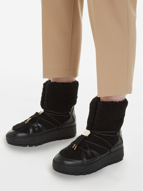 Tommy Hilfiger Tommy Hilfiger Stivali da neve Tommy Teddy Snowboot FW0FW07505 Nero