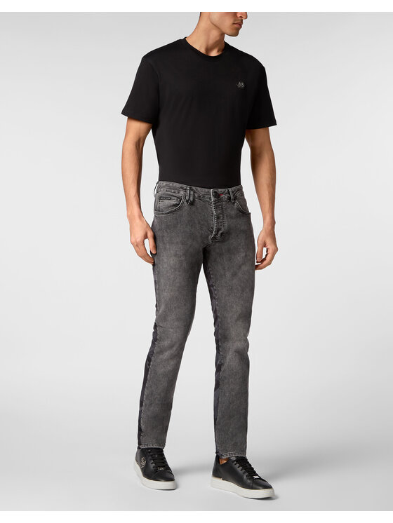 PHILIPP PLEIN PHILIPP PLEIN Jeansy 18961 Szary Straight Leg