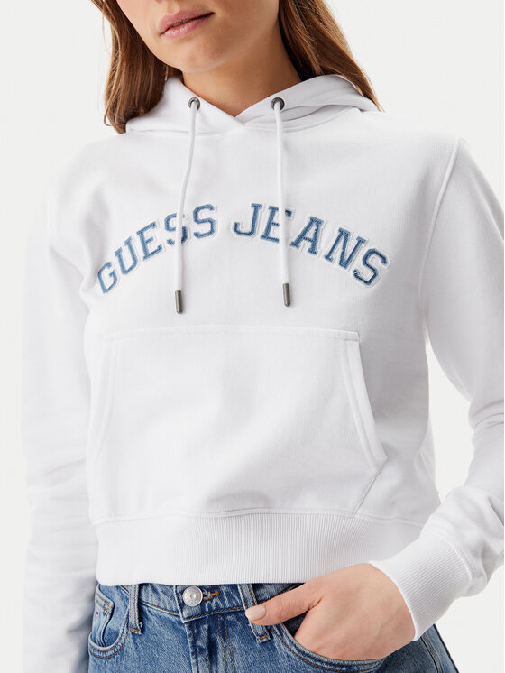 Guess Jeans Guess Jeans Bluză W5GQ22 K68I4 Alb Regular Fit