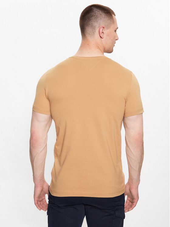 Tommy Hilfiger Tommy Hilfiger T-särk MW0MW10800 Beež Slim Fit