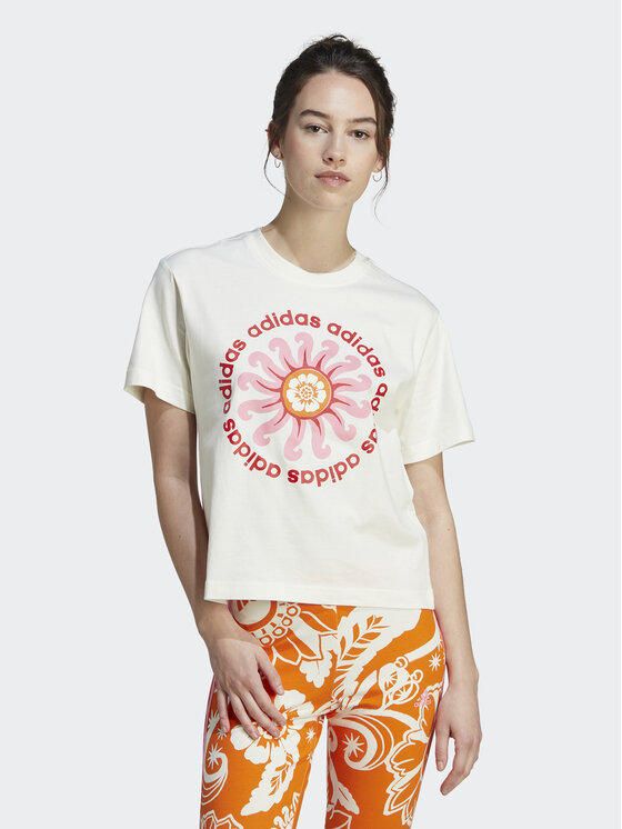 Női Póló adidas, Méret: XS, Fehér, FARM Rio Graphic IM2391